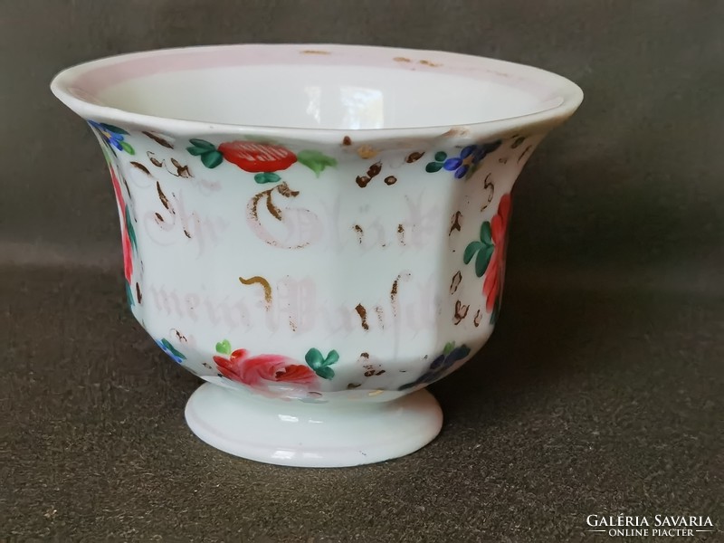 Antik biedermeier kézzel festett porcelán kávés csésze