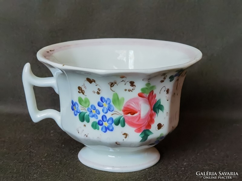 Antik biedermeier kézzel festett porcelán kávés csésze