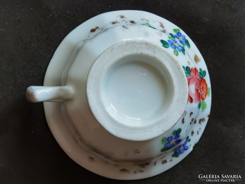 Antik biedermeier kézzel festett porcelán kávés csésze