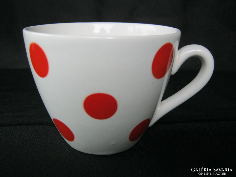 Granite ceramic red polka dot cup mug