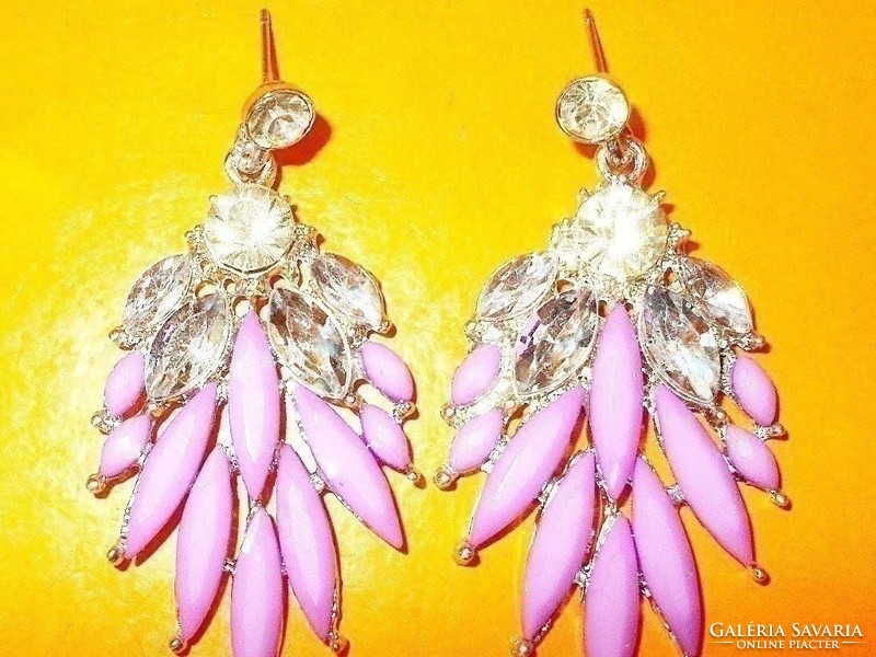 Full of crystal vintage earrings 5 cm !!