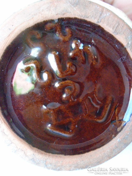 Gorka Géza, Nógrádverőce, art deco kerámia,  mázas váza domború jelzéssel 24,7 cm