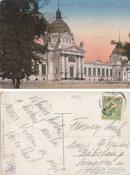 Budapest Városligeti Széchenyi artézi fürdő 1914 RK Magyar Hungary