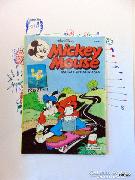 1991 June / mickey mouse / original birthday comic :-) no .: 18610