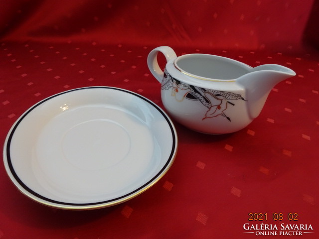 Lowland porcelain sauce bowl with placemat, black and gold decoration. He has!