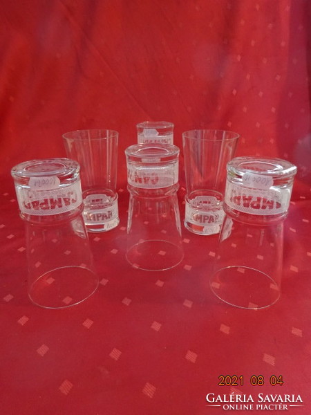 4 cl glass with Campari inscription, set of six, height 13.6 cm. He has!