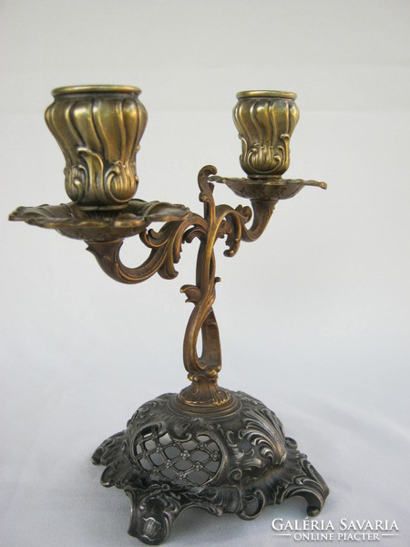 Decorative metal old wmf candle holder