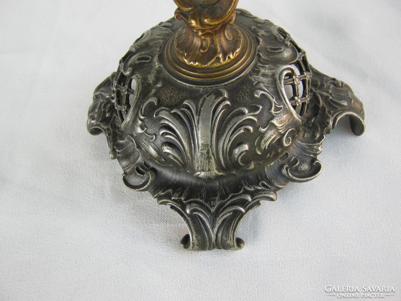 Decorative metal old wmf candle holder