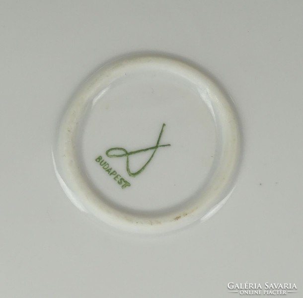 1F545 Régi virágmintás Drasche porcelán négyszögletű tésztástál