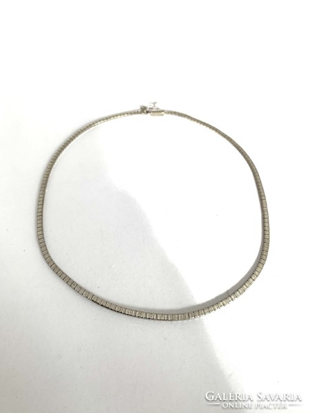 Shiny silver necklace necklace with a convex neck 40 cm