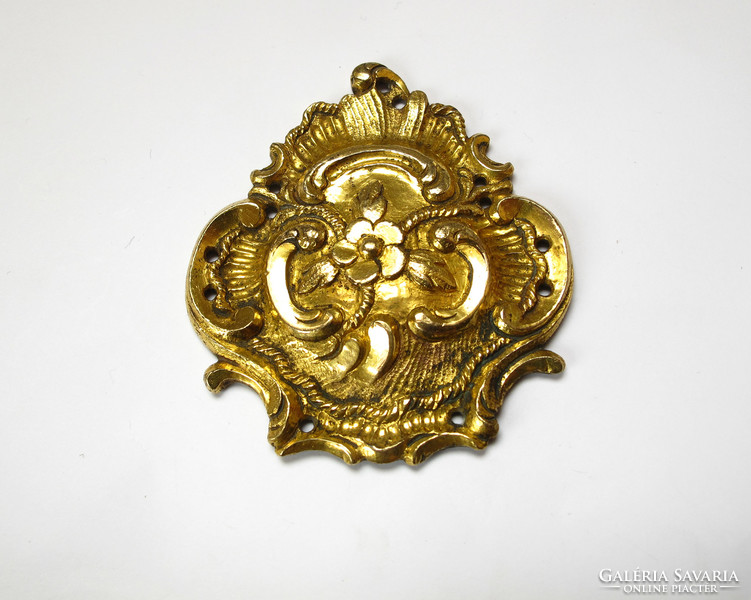 Gilded, Rococo belt buckle, or ornament, 1700s.