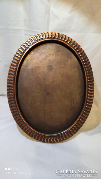Kopcsányi Ottó ötvös iparművész bronz réz asztali fali tükör vagy kép keret jelzett eredeti hibátlan