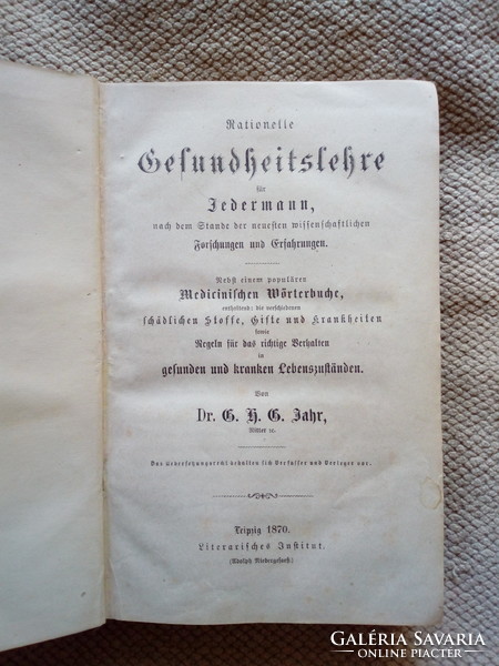 Dr.Jahr: Rationelle Gesundheitslehre für Jedermann....(1870)