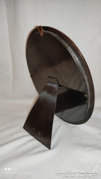 Kopcsányi Ottó ötvös iparművész bronz réz asztali fali tükör vagy kép keret jelzett eredeti hibátlan