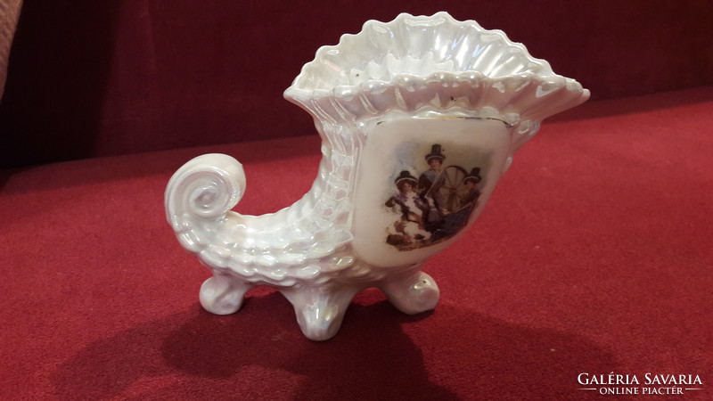 Antique porcelain vase, cornucopia