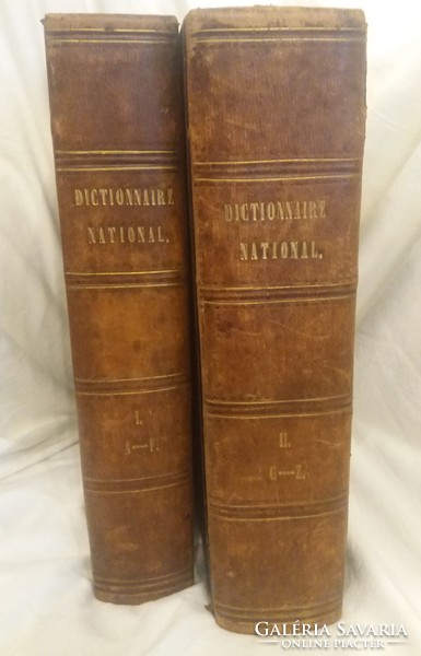Bescherelle: huge, leather, French dictionary i-ii. 1857