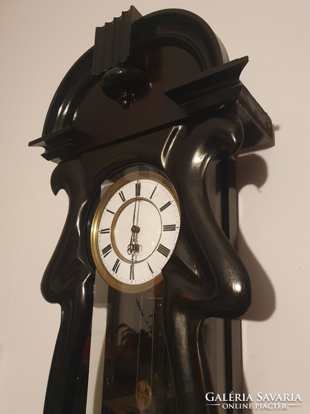 Exchange too! Antique Biedermeier case wall clock is a serious one