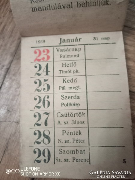Különleges 1938-as naptár tele receptekkel heti bontásban