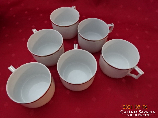 Zsolnay porcelain, antique, shield seal, set of six teacups. He has!