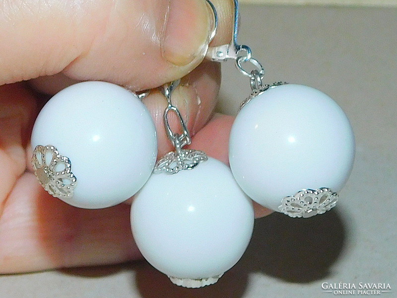 Snow white porcelain pearl jewelry set