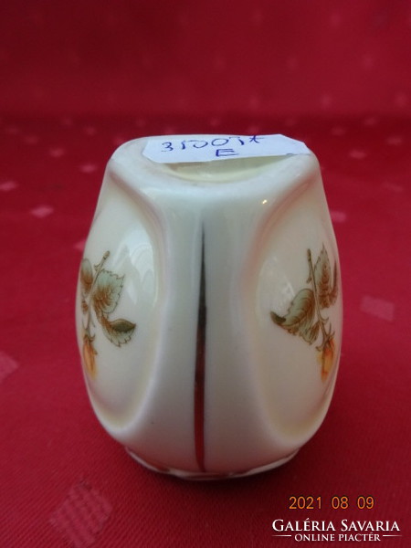 Zsolnay porcelán mini váza, háromszög alapú, magassága 5 cm. Vanneki!