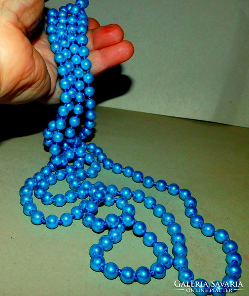 Cobalt blue shell pearl extra long pearl necklace - 155 cm! The fashion color of the year 2021