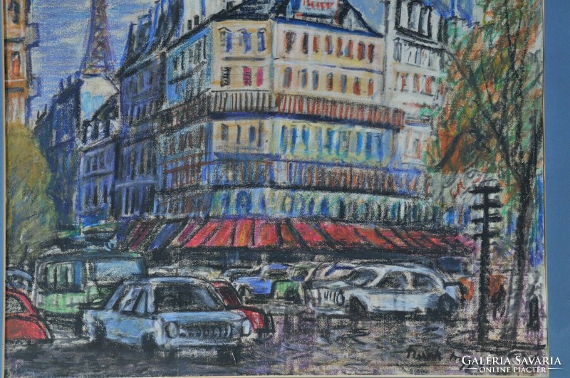 Attributed to Frigyes Frank (1890-1976): street view from Paris