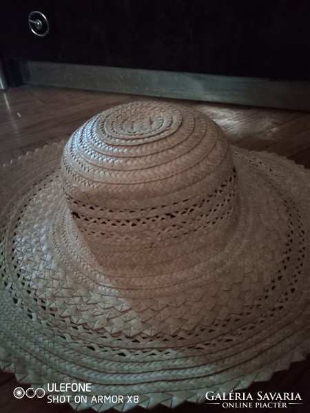 Tündéri jó állapotú szalma kalap és táska az 1970-es évekből
