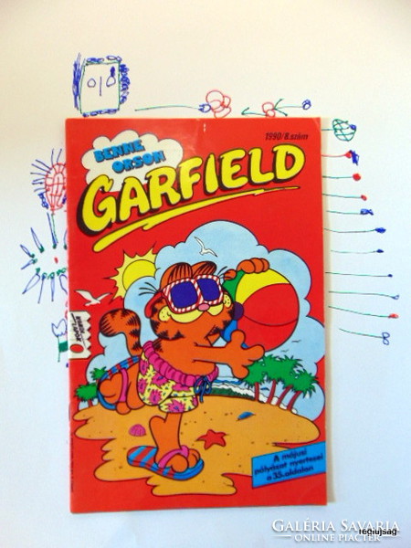 1990 augusztus  /  Garfield  /  Eredeti szülinapi képregény :-) Ssz.:  18631