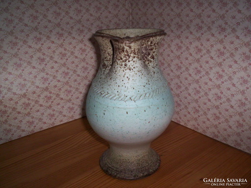 Interesting shaped vase, old, marked {k17}