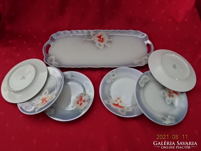 Victória Czechoslovak porcelain, antique, cake set for six people. He has!