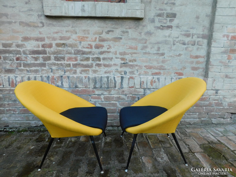 Refurbished pair of armchairs from the NDK, 1960s, vintage