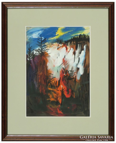 Magyar művész 2000 körül : Felhő a hegyen