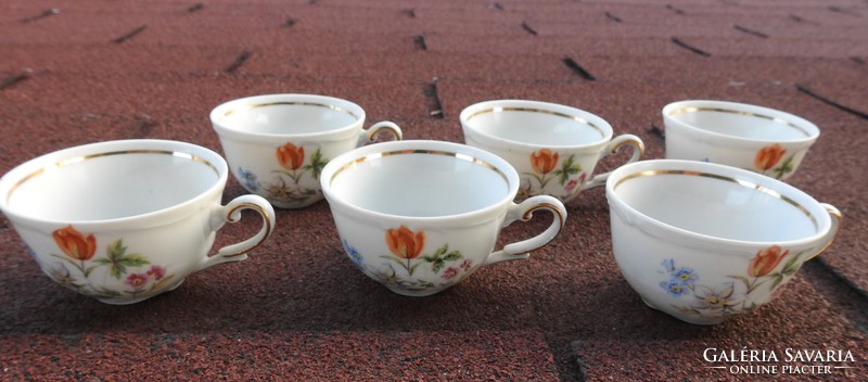 German spring floral coffee cup set