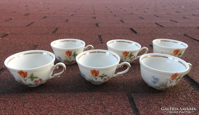 German spring floral coffee cup set