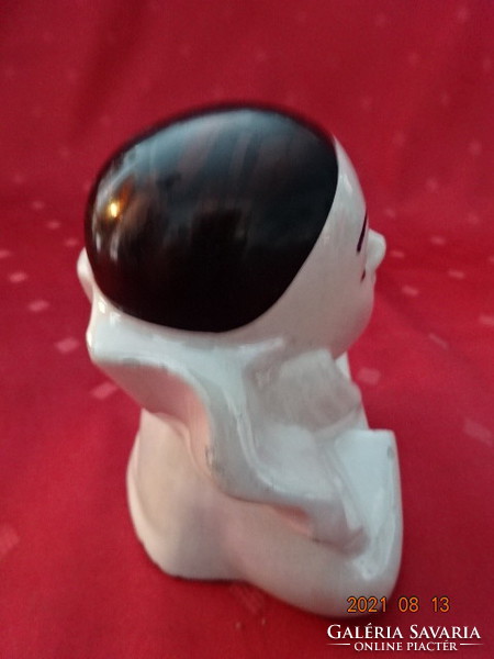 Olasz porcelán figura, Harlequin bohóc, magassága 10 cm. Vanneki!