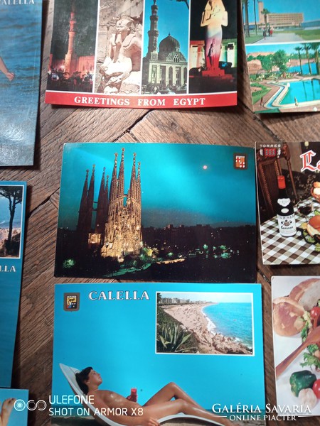 Különleges 13 darabos spanyol és egyiptomi képeslap gyűjtemény az 1980-as évekből