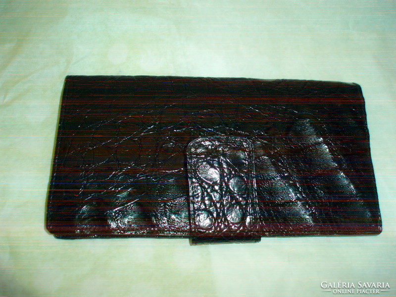 Vintage genuine crocodile leather women's wallet
