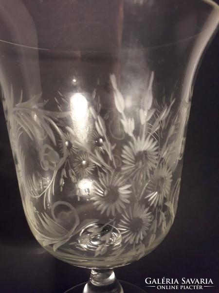 I have put the price on sale antique elegant huge polished goblet glass