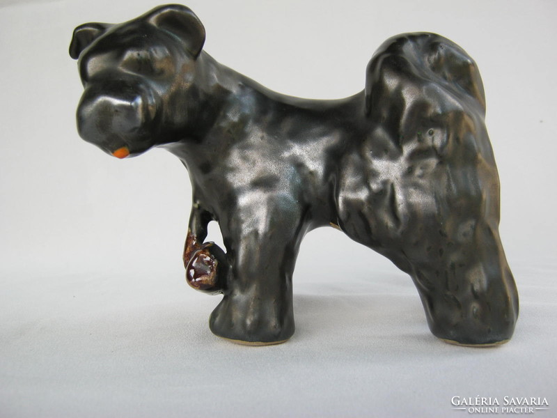 Retro ... Bodrogkeresztúr ceramic figure nipp dog herding dog shepherd dog