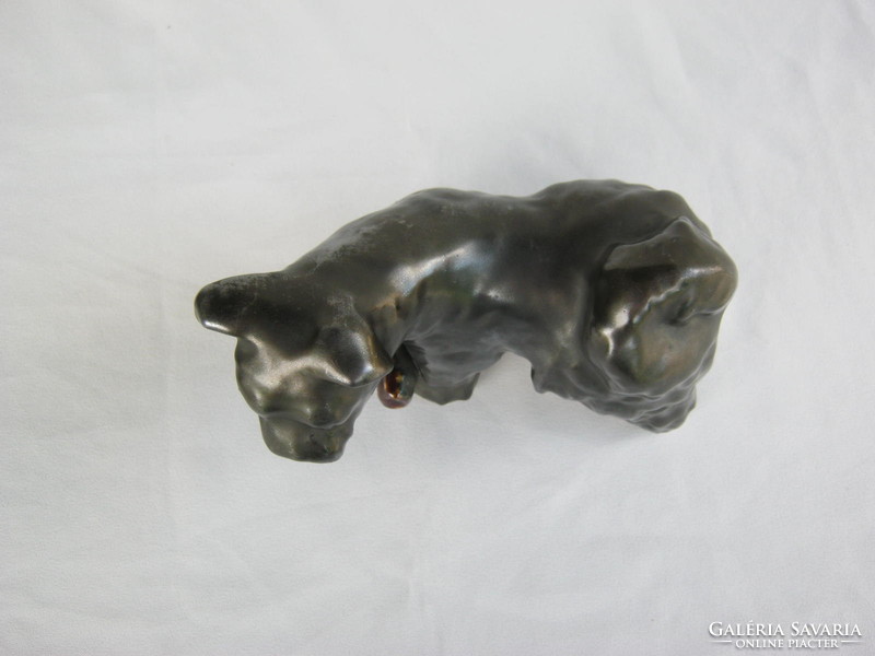 Retro ... Bodrogkeresztúr ceramic figure nipp dog herding dog shepherd dog