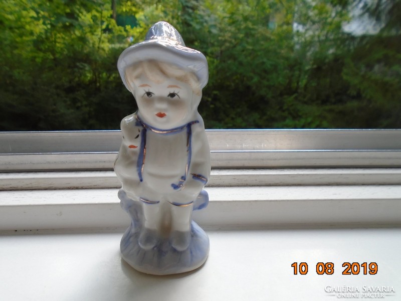 Delft hand painted boy with bunny