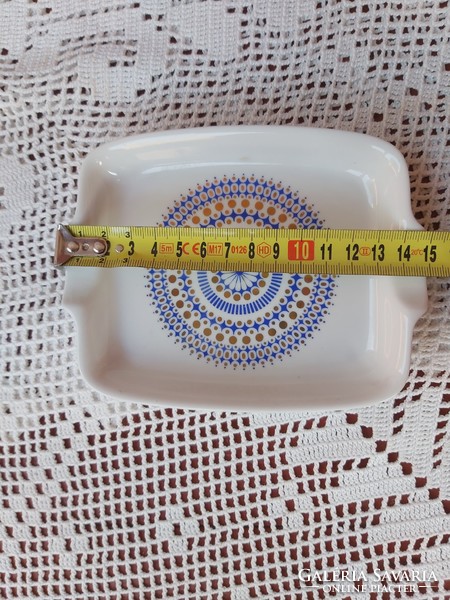 Retro Alföldi porcelán 11.5*15 cm-es hamutartó, hamus  hamutál