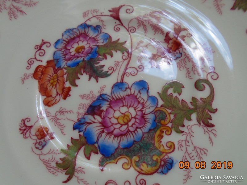 Antique English new hand painted numbered flower pattern fine porcelain tea cup coaster 14.5 cm