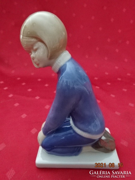 Gh&co German porcelain figure, kneeling girl, height 15 cm. He has!
