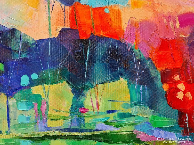Because life is beautiful !, Landscape from simon's elf (50x50cm)