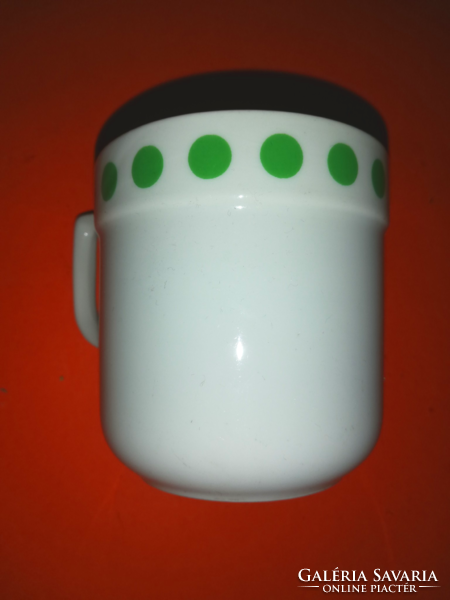 Hatvanas évekbeli Alföldi Zöld pöttyös csésze, bögre 429.
