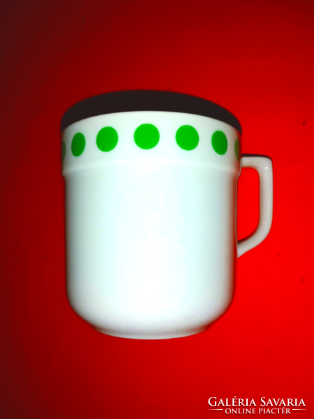 Hatvanas évekbeli Alföldi Zöld pöttyös csésze, bögre 429.