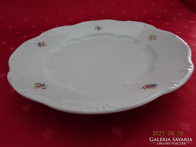 Zsolnay porcelain, antique, shield seal, flat plate with floral pattern. He has!