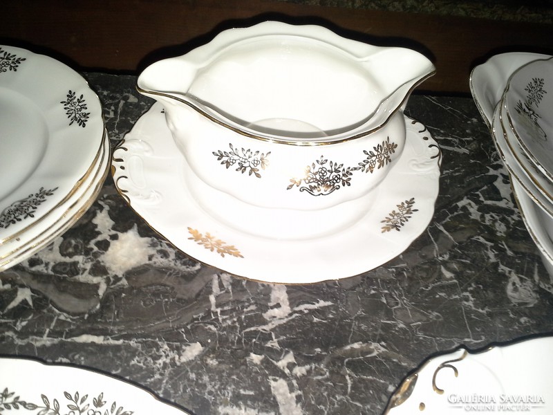 Beautiful baroque Pirkenhammer avignon tableware with golden border. Cheaper!